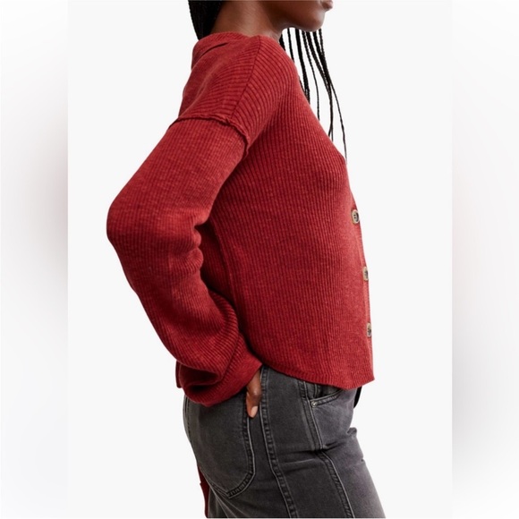 Free People Ella Button-Up Sweater NWT - Picture 4 of 5